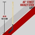thumbnail image 2 of PRISP Street Hockey Stick with Wood Shaft and Fused Plastic Blade - 40" Left Handed - Made in Canada, 2 of 6