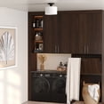 thumbnail image 3 of Evelyn&Zoe 10" Matte Black Metal/Glass Semi Flush Mount, 3 of 6