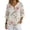 Daisy Dragonfly, variant on Daisy Flower Butterfly Print Blouses for Women Casual 3/4 Length Sleeve Womens Tops Linen-Style V Neck Shirts