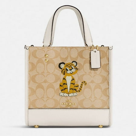 COACH Dempsey Tote 22 In Signature Canvas With Tiger C7001