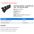 thumbnail image 2 of Left Exhaust Manifold - Compatible with 1989 - 1991 Chevy V3500 1990, 2 of 2