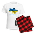 thumbnail image 5 of CafePress - I Stand With Ukraine Flag Ukrainian Pride Pajamas - Women's Short Sleeve Print T-Shirt and Pants Light Cotton Pajama Set, 5 of 7