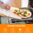 thumbnail image 2 of Pala para pizza deslizante - Paleta para pizza de 12 pulgadas con mango, 2 of 7