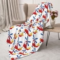 thumbnail image 3 of Sikiie Cartoon Helicopter Cozy Flannel Fleece Throw Blanket: Lightweight & Thick for All Seasons - Perfect for Women, Men, & Kids"80"x60", 3 of 6
