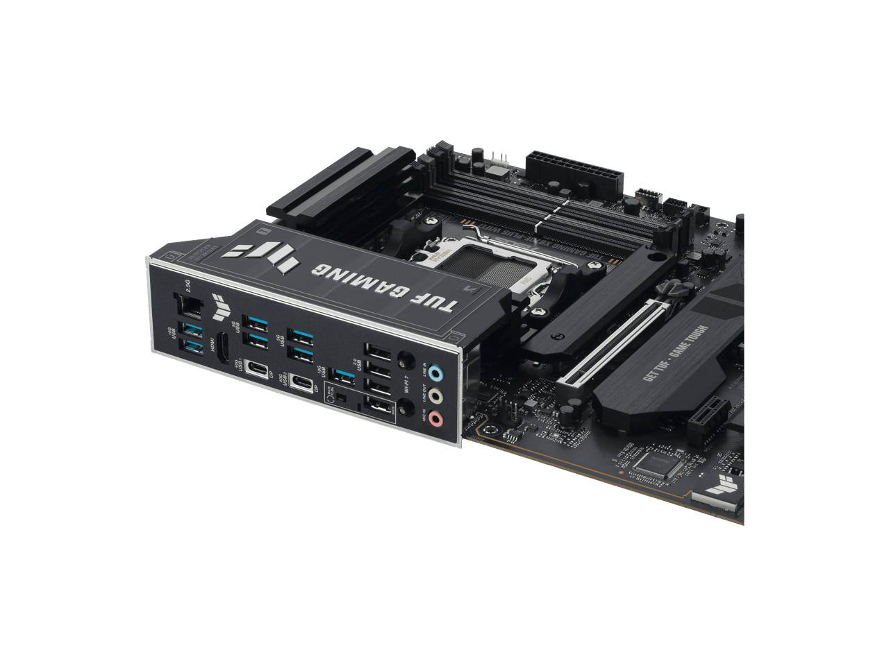 ASUS TUF GAMING X870E-PLUS WIFI7 AMD X870E ATX Motherboard with 16+2+1 80A Power Stages, DDR5 Support with AEMP, PCIe 5.0 x16 with PCIe Slot Q-Release Slim, Four M.2 Slots, WiFi 7 with ASUS WiFi Q-Ant