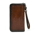 thumbnail image 2 of TAZAG men's long wallet genuine leather crocodile pattern business multi-card clutch bag head layer cowhide money clip, 2 of 6