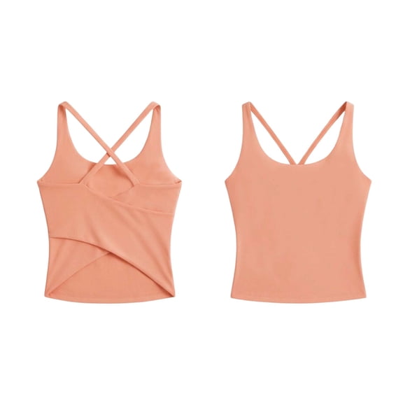 GigrtiJin Workout Tank Tops for Womens Athletic Backless Tight Tank Tops No Padding Cross Back Straps Running Gym Yoga Tank Tops
