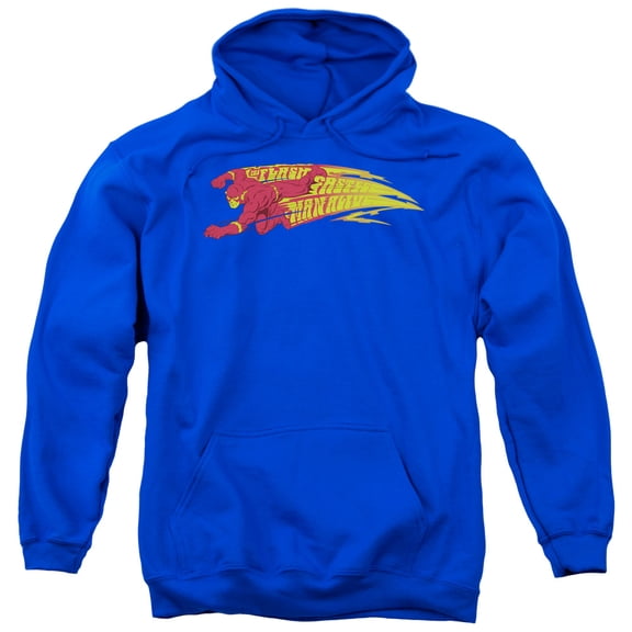 DC Comics Flash Fastest Man Alive Adult Pullover Hoodie Sweatshirt Royal Blue