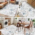 thumbnail image 5 of 3'x5' Area Rugs, Spring Floral Indoor Outdoor Area Rug for Living Room Bedroom, Vintage Botanical Watercolor Washable Bathroom Rugs Kitchen Floor Carpet Mats Home Decor Aesthetic, 5 of 8