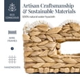 thumbnail image 4 of Best Choice Products 9x12 Scalloped Shelf Baskets, Woven Storage Bins, 4 Pack - Natural with White Trim, 4 of 8