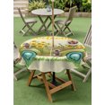 thumbnail image 5 of Outdoor Tablecloth with Umbrella Hole Zipper Sage Green Truck Round Tablecloth 54" Waterproof Outside Table Cloth Farmhouse Sunflowers Watercolor Patio Table Cover Tablecloths for Picnic Party, 5 of 8