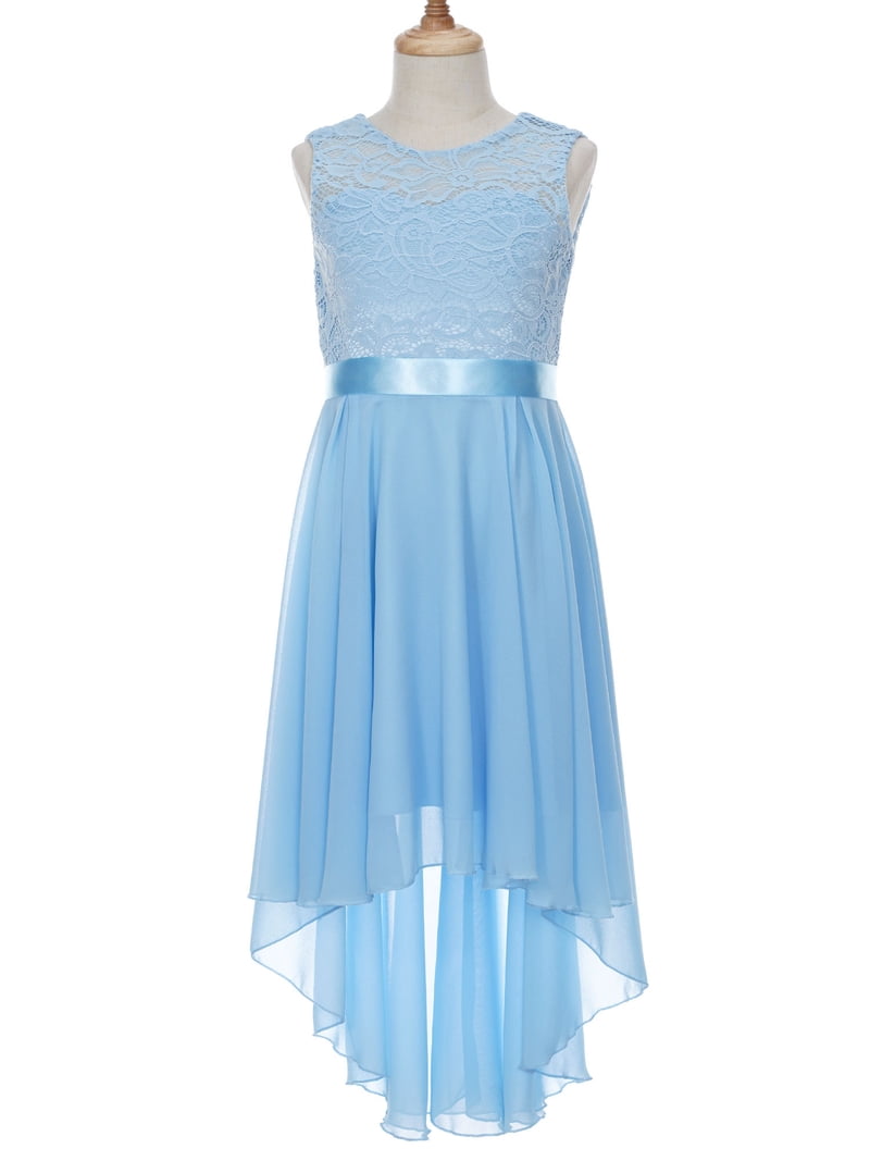 blue floral junior bridesmaid dress Blue Floral Junior Bridesmaid Dress