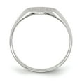 thumbnail image 2 of 14K White Gold Ring Band Signet 9.0x9.0mm Closed Back, Size 9, 2 of 5