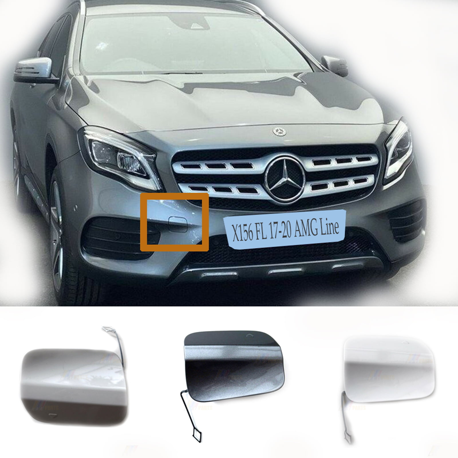 Trimla Front Tow Cover Fit  Mercedes Benz GLA X Facelift