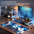 thumbnail image 5 of Gaming Laptop Mouse Pad,Blue White Big Desk Pads PC Keyboard Waterproof and Non-Slip 31.5 x 15.7inches 3mm Thick XL,XXL Rubber Table Mat,Spotted Dog Mouse Pads, 5 of 6