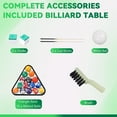 thumbnail image 4 of RayChee 4-Ft Pool Table, Portable Billiard Table for Kids and Adults, Mini Billiards Game Tables W/ 2 Cue Sticks, Full Set of Balls, Triangle, Chalk, Brush for Family Game Bar Gym Room (Green), 4 of 7