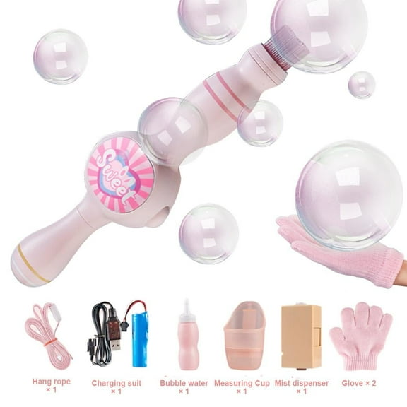 Colorful Smoke ,2025 New Bubbles Machine Elastic Bubble Fog Wand,Magic Interactive Fog Bubbles Machines for Party,with Elastic Smoke Effect,Elastic Smoke Bubble Maker for Outdoor Fun
