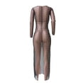 thumbnail image 3 of Women's Sheer Mesh Pearl Rhinestone Cover Up Dress Beach Swimwear Bikini Bathing Suit Coverups, 3 of 11