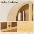 thumbnail image 2 of EYYTHUNG Wall Cabinet Wall Mounted, Bathroom Medicine Cabinets, Floating Storage Cabinet with Acrylic Door and Open Shelf, Natural Oak, 2 of 6