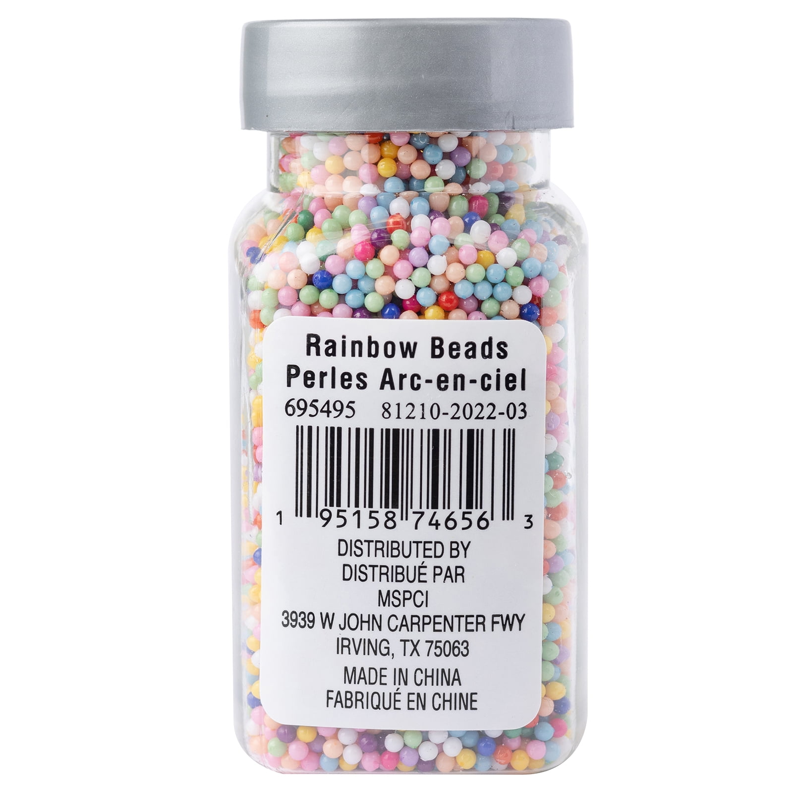 Recollections Rainbow Beads Specialty Glitter Shapes - 1.23 oz Jar, Multicolor Plastic & Resin Glitter for Paper Crafts & DIY Projects, 12 Pack