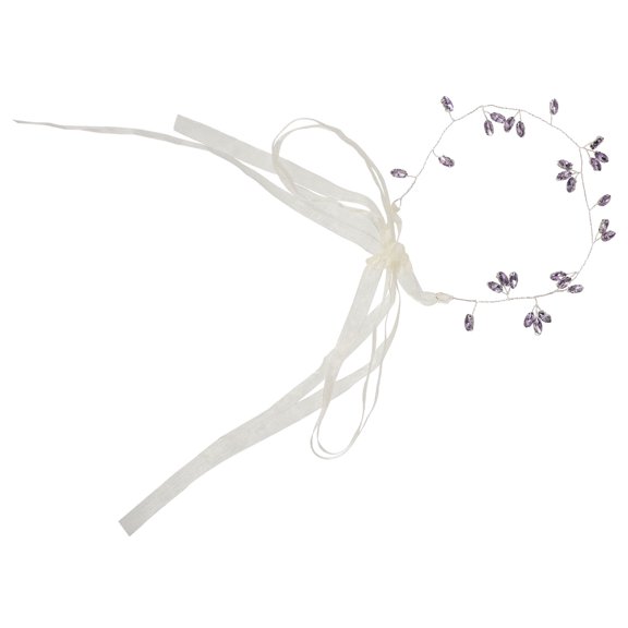 Supvox Bridal Headpieces for Women Purple Rhinestone Hair Vine Styling Accessory 1 Pcs