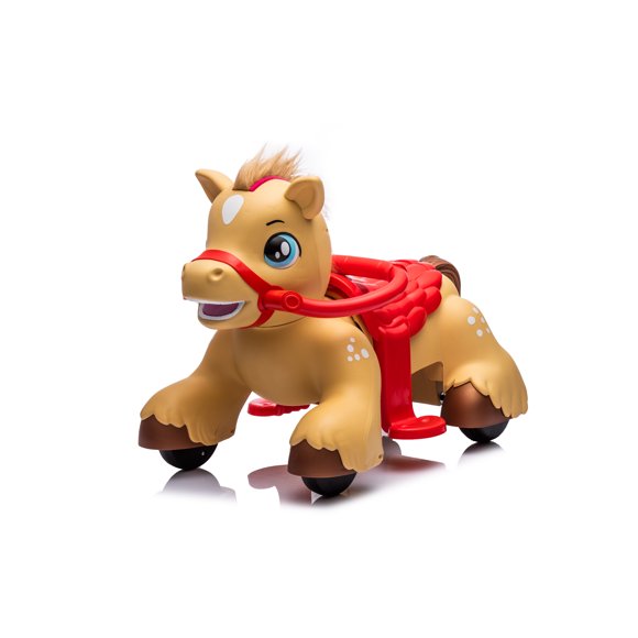 Freddo Cheval 6 V Jouet à Chevaucher pour Tout-Petits, Lumières et Sons, Brun
