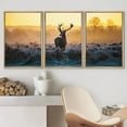 thumbnail image 2 of wall26 Framed Canvas Print Wall Art Set Deer in Golden Light at Dawn Nature Wilderness Photography Realism Rustic Scenic Relax/Calm Multicolor for Living Room, Bedroom, Office - 24"x36"x3 N, 2 of 5