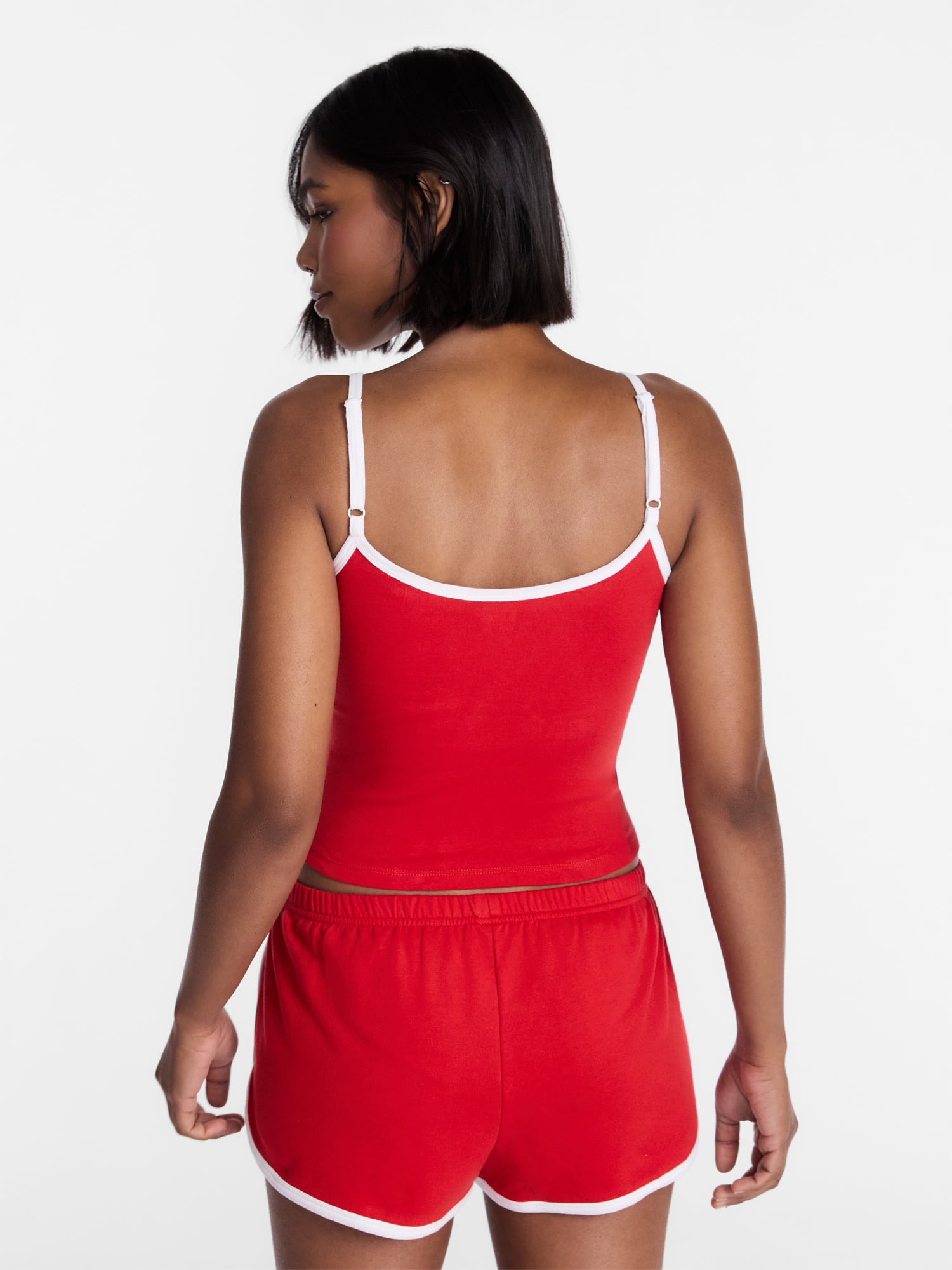 No Boundaries Sports Tank Top and Shorts Sleep Set, 2-Piece, Women's XS-XXL
