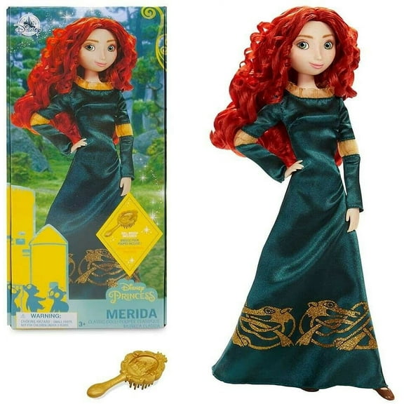 Classic Brave Princess Merida 11.5” Doll & Brush Hairbrush Figure Holiday Gift New