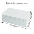 thumbnail image 2 of Junction Box Waterproof Plastic Project Box IP65 Plastic Project Box Electrical Box Enclosure Gray White 7.87"x 4.72"x 2.95"(200x120x75mm), 2 of 7