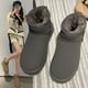 thumbnail image 2 of Botas de nieve de aspecto alto para mujer, botas cortas cálidas con forro polar de invierno, zapatos impermeables con suela gruesa y acolchado de algodón, resistentes al desgaste, 2 of 6