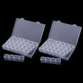thumbnail image 1 of 2 piezas 28 rejils de plástico separadores de joyería caja organizadora de almacenamiento con tapa para , piezas pequeña peque perfecl Caja contenedor de joyería de perlas, 1 of 8