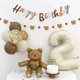 thumbnail image 3 of Guirnalda de oso de dibujos animados para niños, banderines de feliz cumpleaños con temática de oso, suministros de decoración de fiesta DIY, 2,5 M, 1 Juego, 3 of 4
