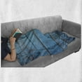 thumbnail image 6 of Rustic Soft Flannel Fleece Throw Blanket, Vintage Horizontal Planks Antique Murky Fashioned Old Wood Board Picture, Cozy Plush for Indoor and Outdoor Use, 50" x 70", Sky Blue and Petrol, by Ambesonne, 6 of 6