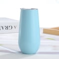 thumbnail image 2 of Toystoory Copas de cóctel Capas dobles Estructura firme de Copa de champán Suministros para fiestas Vaso de vino Azul claro Type2 NO2, 2 of 6