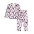 thumbnail image 1 of Balery 4th Of July Conjunto de Pijama con Estampado para Mujer, Conjunto de Dos Piezas con Manga Larga, Ropa de Dormir Suave con Bolsillos, Pijamas Cómodos-X-Large, 1 of 7
