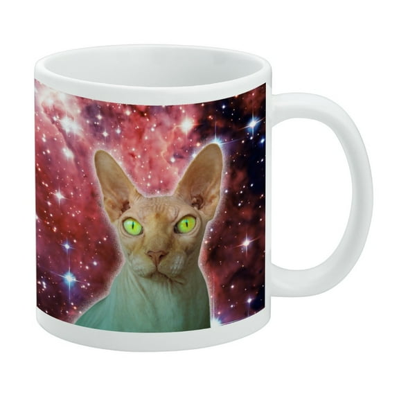 Sphynx Space Cat White Mug