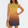 thumbnail image 1 of TaTaai Women's Round Neck Sleeveless Slip Dress Solid Color Casual Pullover Dress with Side Slit Lightweight Summer Stretchy Fit Gift, 1 of 6