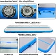 thumbnail image 5 of Gymnastics Mat Set 10FT Inflatable Tumbling Mat, 39*24 inch Air Roller Gymnastics Barrel and 3 Air Block with 800W Air Pump for Training Cheerleading Home Use Yoga and Water Use, 5 of 6
