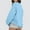 Light Blue, variant on HOMBOM Casual Sweatshirt for Women Hoodless Crew Neck Pullover Lightweight Army Green Womens Tops Plain