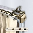 thumbnail image 2 of Joachim 13/16" Double Bay Window curtain rod Adjustable 20"-36", 38"-72" - Antique Brass,(ABay-82-4D), 2 of 4