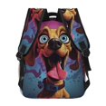 thumbnail image 4 of Easygdp Cartoon Big-Eyed Dog Mochila Ergonómica Versátil para Laptop - Múltiples Bolsillos, Correas Ajustables, Unisex para Escuela, Viajes y Actividades al Aire Libre-One Size, 4 of 5
