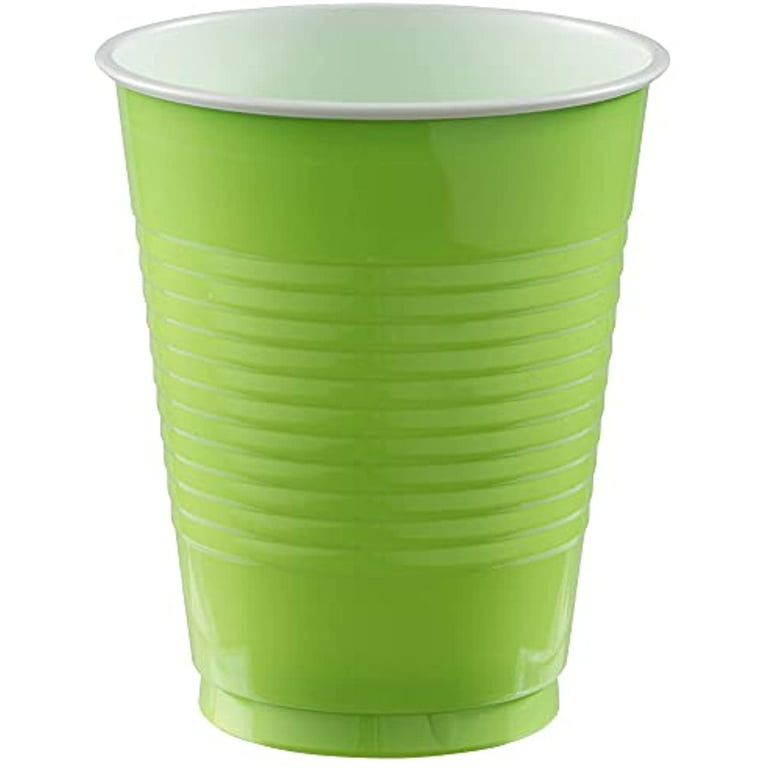 Amscan Kiwi Big Party Pack - 18 Oz. Plastic Cups, Qty 50 (436810.53)