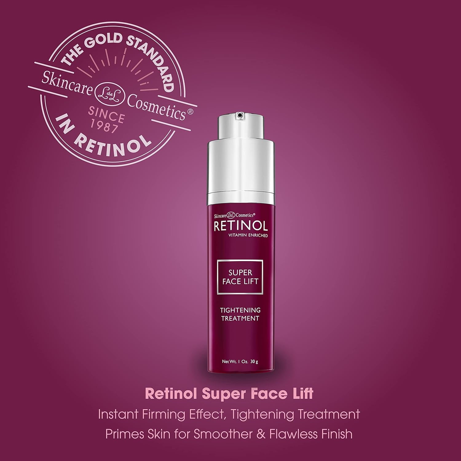 Retinol Super Face Lift Cream with Vitamins C and E, Firming Treatment for Fine Lines and Wrinkles, 1 fl oz