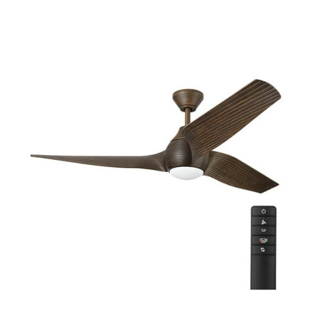 

Home Decorator Kayden DC 60 LED Dark Oak Ceiling Fan with Light Kit and Remote