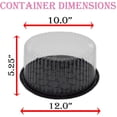 thumbnail image 3 of Plastic Cake Container with Clear Dome Lid 9 Inch and Cake Boards 9 inch, Cake Holder with Lid is for 2-3 layer cakes, Cake Board is Round, Cake Supplies, 5 Pack of each., 3 of 5