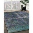 thumbnail image 3 of Ahgly Company Machine Washable Indoor Round Industrial Modern Light Slate Gray Area Rugs, 4' Round, 3 of 7