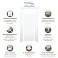 thumbnail image 4 of Transolid Swk363696 Saramar 36" W X 36" D X 96" H Three Panel Shower Wall Kit - White, 4 of 5