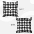 thumbnail image 3 of Bingfone Anchor Black Tartan Plaid Linen Throw Pillow Covers Cushion Case Pocket Button Vintage Farmhouse Pillowcase for Sofa Couch Bed 18"x18", 3 of 9