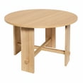 thumbnail image 4 of Christopher Knight Home Modern Farmhouse 5-Piece Dining Set with Round Wood Table & Chairs, Natural, 4 of 13